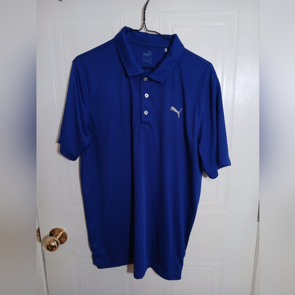 Puma Men's Classic Royal Blue Polo Golf Shirt M/M
